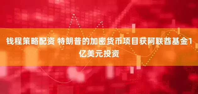 钱程策略配资 特朗普的加密货币项目获阿联酋基金1亿美元投资