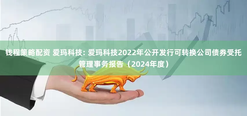 钱程策略配资 爱玛科技: 爱玛科技2022年公开发行可转换公司债券受托管理事务报告（2024年度）